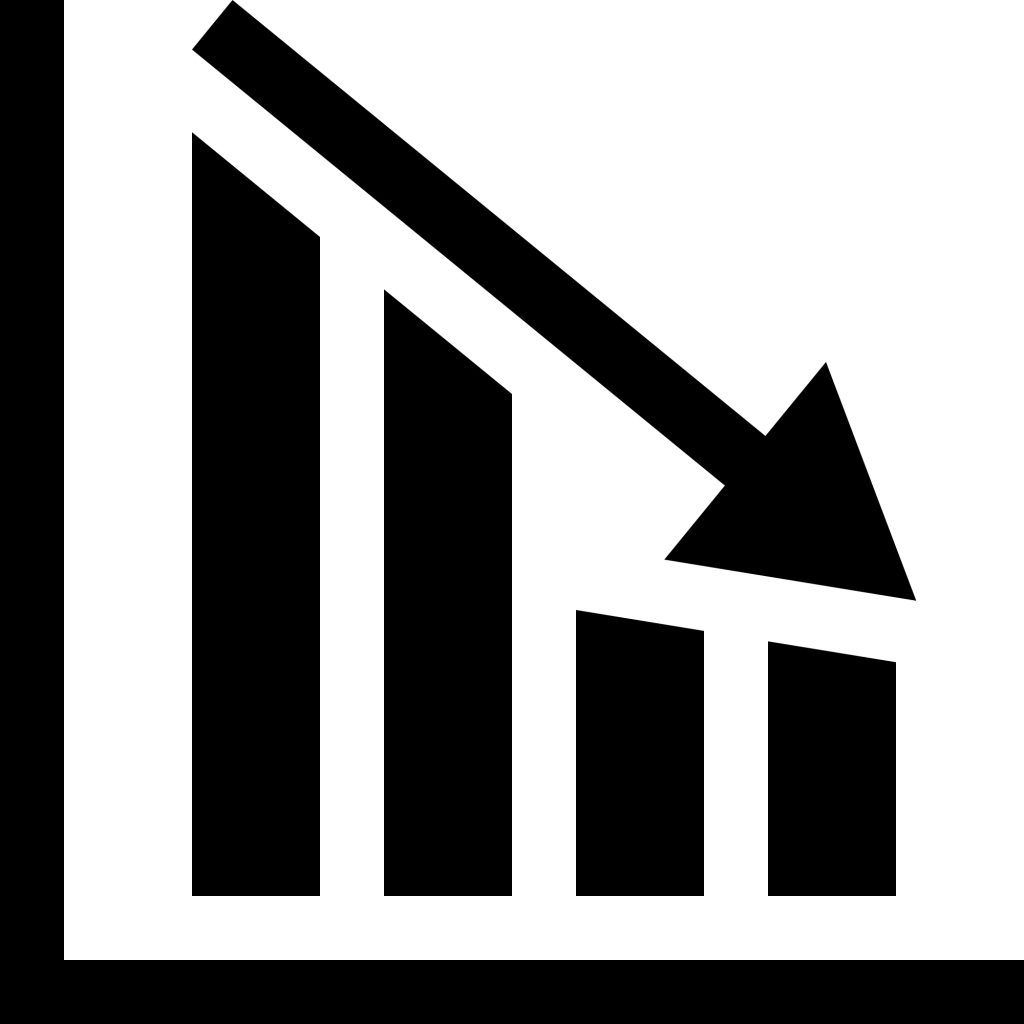 Decreasing bar chart from SimpleIcon http://www.simpleicon.com/