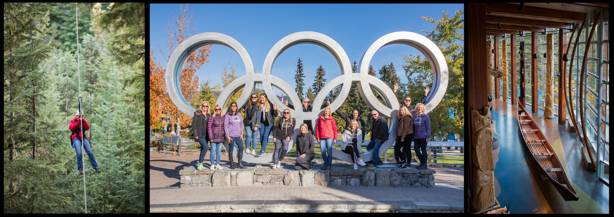 zip wire, Whistler Olympic rings & museum