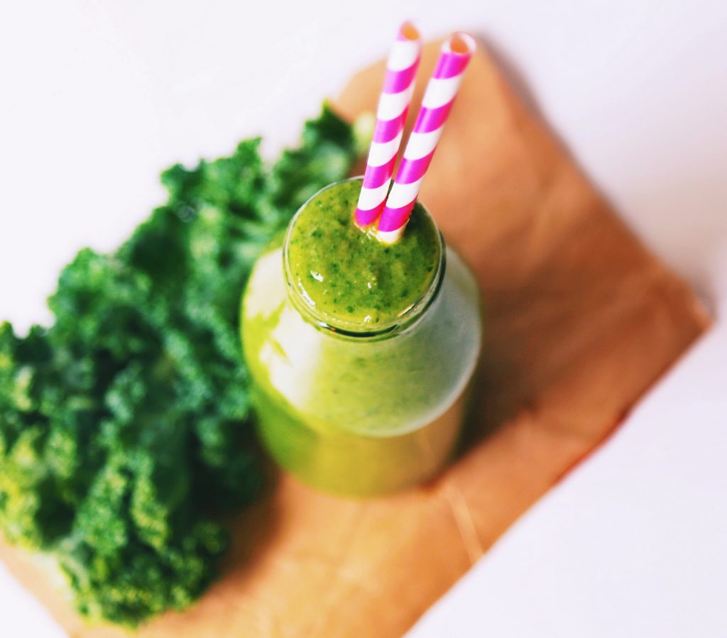 Smoothie and kale